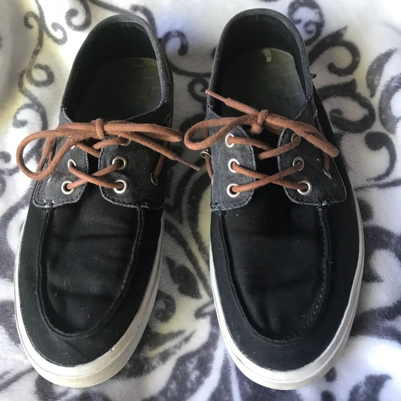 black leather vans mens size 9